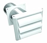 Lambro 290 WホワイトプラスチックルーバーVent withテールパイプ、3-inch