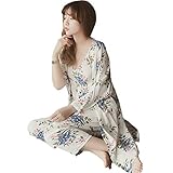 QIJOVO 花柄 ルームウェア 3点セット 抜け感 部屋着 パジャマ キャミソール レディース パンツ 秋冬 長袖