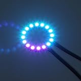 chinly 93 LED 6リングws2812b ws2812 5050 RGB LEDリングランプライト個別にアドレス可能フル夢色dc5 V 16leds 2pcs ブラック SR5734