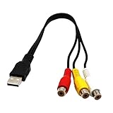 Fenteer USB オス→ 3RCAメス　ビデオ　AV A/V コンバータケーブルアダプタ　 HDTV TV に対応 耐久性 互換性