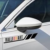 RALLI ART ステッカー ボディ フェンダー ドア サイド ガラス サイドスカート エンブレム 防水 耐熱 傷を隠す 外観を向上させる カッコいい (ブラック)