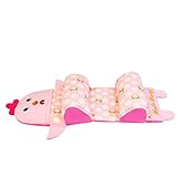 Kanemt ベビー枕 綿　通気　寝返り防止クッション 絶壁頭矯正 肌触りいい　赤ちゃん枕　超可愛い　柔らかい　幅の調整可能　鶏　ピンク