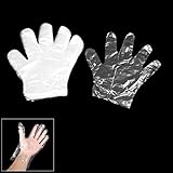 uxcell 使い捨て プラスチック手袋 透明 PE キッチン フード　ハンディング 薄い 100枚入