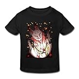 星 ２～６歳子供 男女兼用狐 動物 祭り 神社 Tシャツ ブラック 3 Toddler