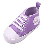 (ビグッド)Bigood ベビー靴 ズックシューズ 赤ちゃんスニーカーシューズ 出産祝いプレゼント 滑め防ぐ靴 ルームシューズ ソフトソールパープル13cm