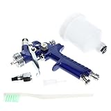 Flameer HVLP　エアスプレーガン　重力　口径 0.8mm　車 修理 塗装　噴霧器　塗料カップ　ペイントガン　