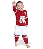 Oklahoma Sooners公式NCAA幼児3 Footysuit by Glitterギア