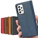 A53 5g galaxy ケース 手帳型 Galaxy A53 5G ケース SC-53C ケース A535G 手帳ケース docomo / SCG15 au 対応 A53ケース サムスン ギャラクシー A53 カバー SC53C SCG15 スマホケース 適用 case iCoverCase 合成皮革 マグネット カードケース 携帯カバー カード入れ スタンド 落ち着いた色 レトロ ネイビー