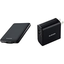 モバイルバッテリー　急速充電　薄型　軽量　携帯充電器　type-c ブラック Amazon | モバイルバッテリー 軽量 小型 コネクター＆タイプC
