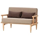不二貿易 ウッドフレームソファ ココス 2人掛け ナチュラル 96516