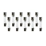 Dolity 6mm×30mm ガラス管 ヒューズ 10個入り 速断型 10A/15A/20A 過電流保護 - 15A