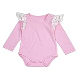 Cutelove ベビー服　長袖　女の子　秋　ボディスーツ　ロンパース　ノースリーブ　ピンク　レース　チュチュ　コットン　かわいい　高品質
