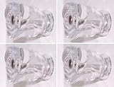 CRYSTAL ROSE KNOB PULLS in LOTS OF FOUR (4) plus the Perfect Connecting Hardware Assortment. Great f