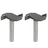 uxcell　横溝ビット　スロットアンダーカットルータビット　2個入り　　グレー