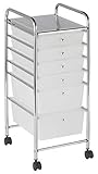 ECR4Kids 6-Drawer Mobile Organizer, White [並行輸入品]