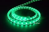 CBConcept UL Listed, 30 Feet, 3200 Lumen, Green, Dimmable, 110-120V AC Flexible Flat LED Strip Rope 
