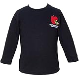 2016年 秋冬 はらぺこあおむし りんごアップリケ 長袖Ｔシャツ THE WORLD OF ERIC CARLE ブラック◇90cm