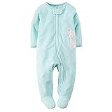 Carter's （カーターズ） :: ロンパース フリース カバーオール 長袖 足つき 女の子 ポリエステル100% :: Fleece Zip-Up Sleep & Play :: NB (50-