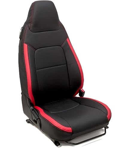 Amazon | MASHレザーシートカバー/コペン 型式:L880K ブラック＆レッド 