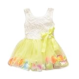 MIOIM 子供ドレス ベビー 可愛い チュチュドレス 女の子 ノースリーブ フォーマル ワンピース ハマナス 花びら 裾 チュール スカート 発表会 学園祭 文化祭 七三五