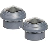 GreenLighting 2 3/8 Chain Link Fence Cap w/ Solar LED Light (Grey, 2 Pack) by GreenLighting