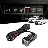 GIMUYA usbポート Dタイプ 増設電源ユニット qc3.0 Type-A pd Type-c アルファード ヴェルファイア 40系 カローラ 210系 ヤリス 10系 200系 カローラスポーツ カローラツーリング 210系 ライズ 200系 車載 usb 電源 増設ソケット 充電ポート 急速 充電器 同時充電 ledライト付き ホワイト発光 カプラーオン 簡単取付 1PCS