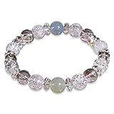 [ricc-o] ニュージェイド アクアマリン ふたご座 天然石 パワーストーン ブレスレット Unisex SS