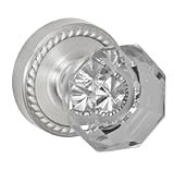 Fusion Hardware P-16-Z8-0-BRN Full Set Victorian Clear Passage Knob with Rose Adjustable Backset, Br