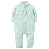 カーターズ Carter's ロンパース マイクロフリース カバーオール 長袖 足なし 女の子 ポリエステル100% 春秋 Zip-Up Glitter Print Jumpsuit 6M (61-6