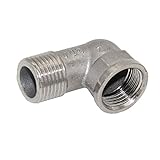 Baosity 1/2"　ダブルエンド　直角　パイプ　継手　ねじ式　エルボー　コネクター　DN15　使いやすい