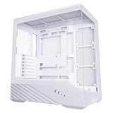 Lian Li VECTOR V100 White ピラーレス PCケース LEDストリップ 小物展示スペース [V100W]