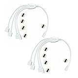 LitaElek 4分岐接続ケーブル 4 pin RGB LEDテープコネクタ30cm LED分配スプリッタケーブルSMD 5050 3528 3528 RGB LEDテープライトLEDストリップ用4