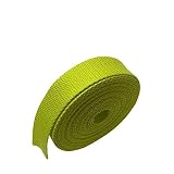 ECOKIJI(エコキジ)薄手 カバンテープ 厚み約1.4mm 綿ぽいポリエステル(幅25mm(長さ5m)レモンイエロー(KTS25LY5)