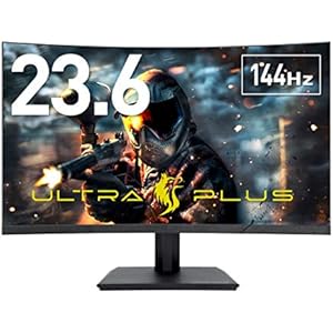 プリンストン ULTRA PLUS ゲーミングモニター 曲面ディスプレイ 23.6型ワイド (フルHD/144Hz/FreeSync/DisplayPort/VESA) PTFGFA-24C
