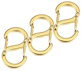 VIEAURA ネックレス ブレスレット 留め具 【3個セット】 ステンレス 接続パーツ ストラップ留め具 カニカン DIY 手芸 ハンドメイド (12mm, シルバー)