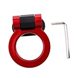 Perfk トラック　SUV　自動車用　アクセサリー　装飾用　 レーシングフック　けん引　牽引 フック　全6カラー - レッド