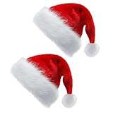 [GOKEI] サンタハット サンタ帽子 2枚セット 大人用 クリスマス帽子 厚手 暖かい クリスマス 帽子 ふわふわ コスプレ サンタコス サンタコスプレ ハット サンタクロース帽子 赤 サンタ帽 ぼうし サンタ サンタクロース コスチューム レディース メンズ 大人 男女兼用 大人用2枚セット