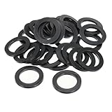 PATIKIL M30 ゴム製平ワッシャー 60個パック 30mm 内径 39mm 外径 3 mm 厚シーリングスペーサーガスケットリング 蛇口パイプ水ホースファスナーボルト用 黒