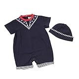 (アルマーニベビー) ARMANI BABY ベビー服 出産祝い 2点セット (半袖ショートオール・キャップ) AKT01 9Mサイズ [並行輸入品]