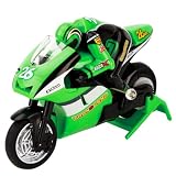 EXCEART 2.4G 3Ch ミニジャンプ バイク ラジコン 1:20 電動リモコン モーターサイクル グリーン 子供向け 操作簡単 充電式バッテリー内蔵