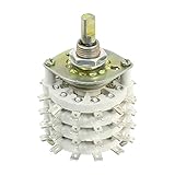 uxcell ロータリースイッチ　バンドチャネルセレクタ　6mmのダイヤシャフト　8P5T　8ポール　40ポジション