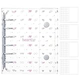 GOSO シール帳 プラバン 透明 A7 サイズ ミニ バインダー 【リフィル×20枚】 クリア カードポケット 手帳 推し活 女の子 コラージュノート (ホワイト, A7)