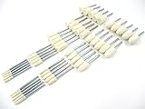 高密度 フェルト バフ 鏡面 研磨 用 軸 ３ ㎜ 砲弾 / 円筒 型 20 / 40 / 120 個 セット (6. 120個セット) …