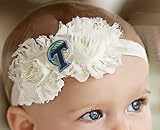 Tulane Green Waveベビー/幼児用Shabby Flowerヘアリボンヘアバンド(新生児 – 3ヶ月/ 13 " )