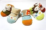 新生児 赤ちゃん かわいい ベビーソックス [5組] 動物 アニマル 柄 男の子 靴下 セット 出産 お祝い 結婚式 (男の子)