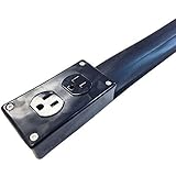 Flat Electrical Power Extension Cord Cover - Length: 5FT - Color: Black [並行輸入品]