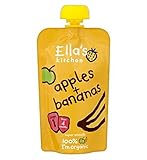 Ella's Kitchen Apples + Bananas Stage 1 from 4 Months 120g - エラのキッチンリンゴ+バナナステージ1～4ヶ月から120グラム (Ella's