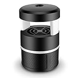 ixaer LED電子蚊よけ器 USB光触媒 吸入式蚊キラー 蚊 虫除け モスキートキラー 安全無害 妊婦さん・お子様・老人にも安心 静音 室内に適用 （ブラック/ホワイト二色） (ブラック)