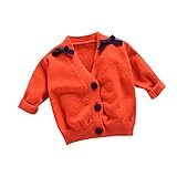 子供用　ニットセーター　キッズ　セーター　トップス カジュアル　女の子　秋冬　長袖　ボウタイ 可愛い　暖かい　保温 90 100 110 120 130cm オレンジ