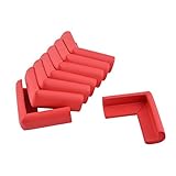uxcell コーナークッション　コーナーガード　コーナーパッド　コーナーカバー エッジ カバー 保護 プロテクター 家庭用品 家具 キャビネット　プロテクション　クッション 気泡ゴム製 レッド 8個